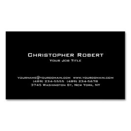 Klassiek zwart onroerend goed magnetisch visitekaartje