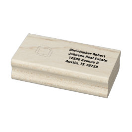 Klassiek zwart onroerend goed rubberstempel