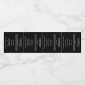 Klassiek Zwart Parfum Roller Flessenlabel Waterfles Etiket (Enkel label)