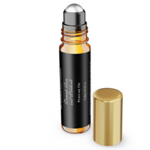 Klassiek Zwart Parfum Roller Flessenlabel Waterfles Etiket