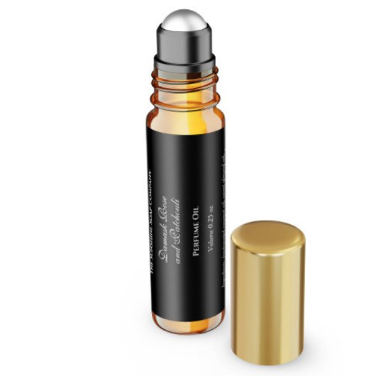Klassiek Zwart Parfum Roller Flessenlabel Waterfles Etiket