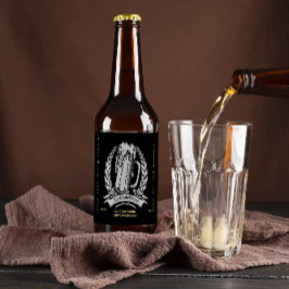 Klassiek zwart personaliseren bier etiket