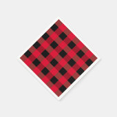 Klassiek zwart rood plaid patroon servet (Hoek)