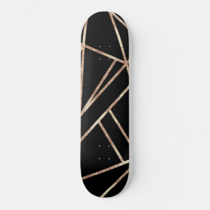 Klassiek zwart Roos Gold Geo #1 Persoonlijk Skateboard