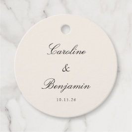 Klassiek zwart Script Elegant Bruiloft Aangepaste  Bedankjes Labels