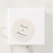 Klassiek zwart Script Elegant Bruiloft Aangepaste  Bedankjes Labels (In situ)