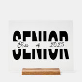 Klassiek zwart Senior custom Acryl Bord (Voorkant)