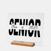 Klassiek zwart Senior custom Acryl Bord (Hoek)