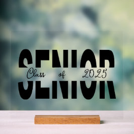 Klassiek zwart Senior custom Acryl Bord