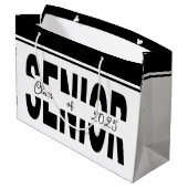 Klassiek zwart Senior custom Groot Cadeauzakje (Achterkant Gekanteld)