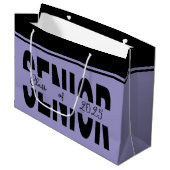 Klassiek zwart Senior custom Groot Cadeauzakje (Voorkant Gekanteld)