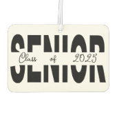 Klassiek zwart Senior custom Luchtverfrisser (Achterkant)