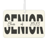 Klassiek zwart Senior custom Luchtverfrisser (Voorkant)