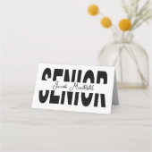 Klassiek zwart Senior custom Plaatskaartje (Voorkant)