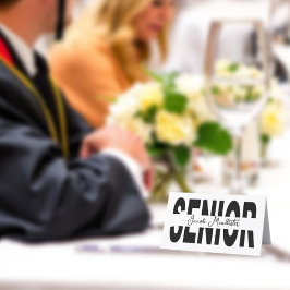 Klassiek zwart Senior custom Plaatskaartje