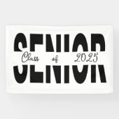 Klassiek zwart Senior custom Spandoek (Horizontaal)