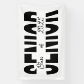 Klassiek zwart Senior custom Spandoek (Verticaal)