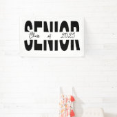 Klassiek zwart Senior custom Spandoek (Insitu)