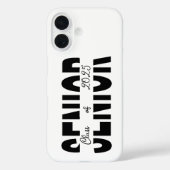 Klassiek zwart Senior maatwerk Case-Mate iPhone Case (Achterkant)