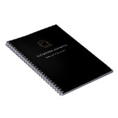Klassiek zwart vastgoed notitieboek (Rechterzijde)
