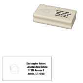Klassiek zwart vastgoed rubberstempel (Gestempeld)