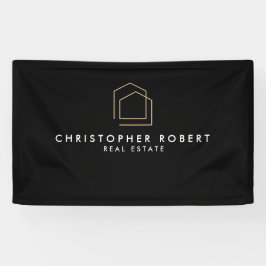 Klassiek zwart vastgoed spandoek