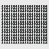 Klassiek zwart-wit anananassolpatroon cadeaupapier (Vlak)