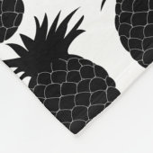Klassiek zwart-wit anananassolpatroon fleece deken (Hoek)