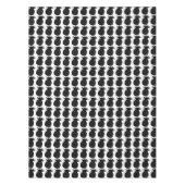 Klassiek zwart-wit anananassolpatroon tafelkleed (Voorkant)