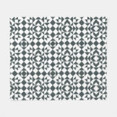 Klassiek zwart-wit blokpatroon fleece deken (Voorkant (Horizontaal))