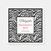 Klassiek zwart wit bruidsmeisje servet (Voorkant)