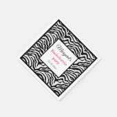 Klassiek zwart wit bruidsmeisje servet (Hoek)