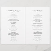 Klassiek zwart-wit budget huwelijksprogramma (Achterkant)