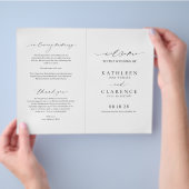 Klassiek zwart-wit budget huwelijksprogramma (Hand)