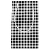 Klassiek zwart wit buffel check patroon klein cadeauzakje (Voorkant)