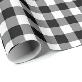 Klassiek zwart-wit buffelpatroon cadeaupapier