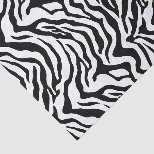 Klassiek zwart wit dier zebra patroon tissuepapier (Detail)