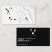 Klassiek zwart wit / Draperie achtergrond Visitekaartje (Voorkant / Achterkant)