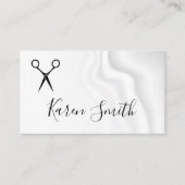 Klassiek zwart wit / Draperie achtergrond Visitekaartje (Voorkant)