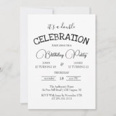 Klassiek zwart-wit dubbel verjaardagsfeest kaart (Voorkant)