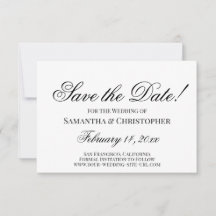 Klassiek Zwart & Wit Eenvoudig Elegant Trouwen