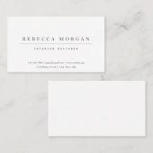 Klassiek zwart-wit eenvoudig visitekaartje (Voorkant / Achterkant)