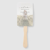 Klassiek zwart-wit elegant huwelijksprogramma handwaaier (Voorkant)