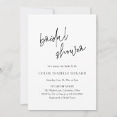 Klassiek zwart-wit elegant Vrijgezellenfeest Kaart (Voorkant)