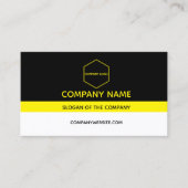 Klassiek zwart wit en geel Visitekaartje (Voorkant)