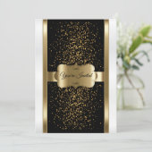 Klassiek zwart, wit en goud kaart (Staand voorkant)