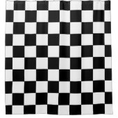 Klassiek zwart-wit gecheckt showgordijn met Retro Douchegordijn (Voorkant)