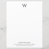 Klassiek zwart-wit, gepersonaliseerd Briefpapier (Voorkant)