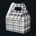 Klassiek zwart-wit geplakt bedankdoosjes<br><div class="desc">Elegante Classic Zwart-wit Plaid Tantan Favor Dozen , Party Supplier , Canvas tassen ,  Food & Beverages Lable Set</div>