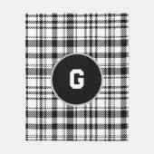 Klassiek zwart-wit geplakt fleece deken (Voorkant)